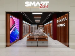 Wood Orange Mobile Accessories Store Interior