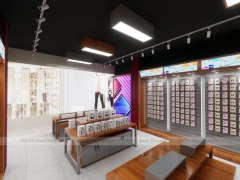 Wood Orange Mobile Accessories Store Interior