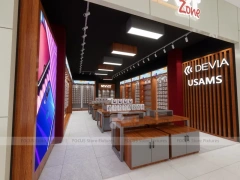 Wood Orange Mobile Accessories Store Interior