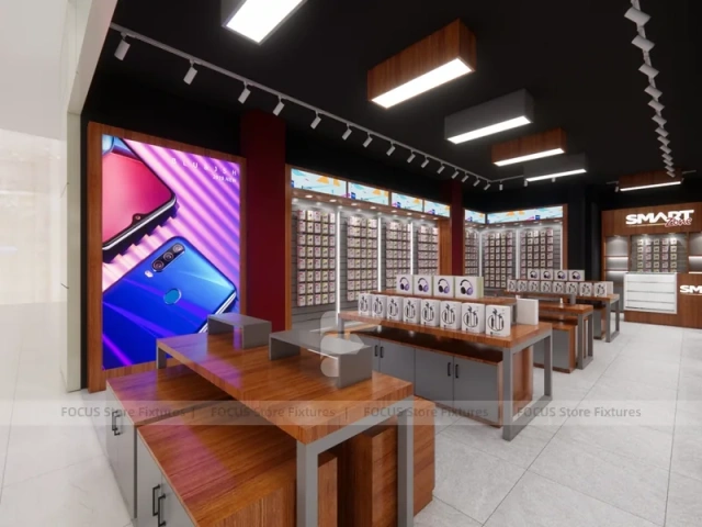 Wood Orange Mobile Accessories Store Interior