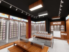Wood Orange Mobile Accessories Store Interior