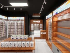 Wood Orange Mobile Accessories Store Interior
