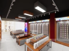 Wood Orange Mobile Accessories Store Interior