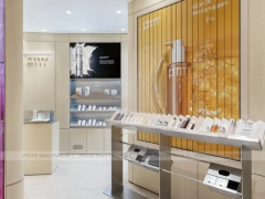 Wood Slat Fragrance Display Counter