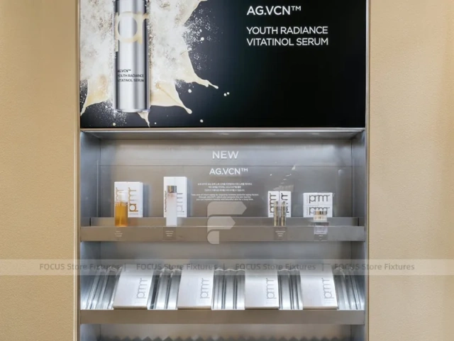 Wood Slat Fragrance Display Counter