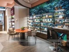 Wood Slat Fragrance Display Counter