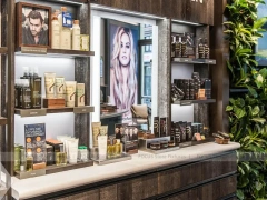 Wood Slat Fragrance Display Counter