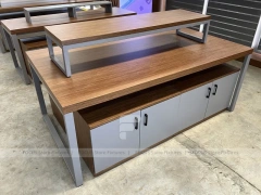 Wood Top Phone Service Island Counter