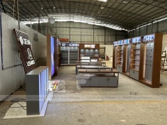 Wood Top Phone Service Island Counter