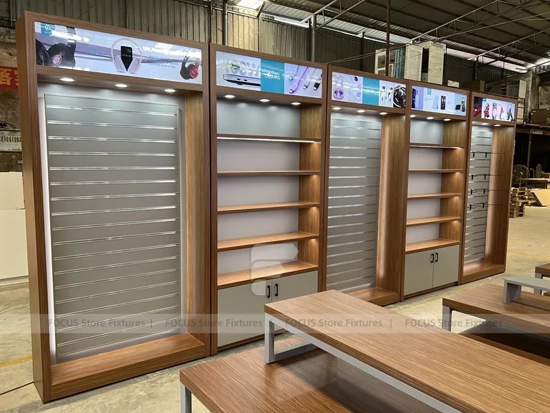 Wood Top Phone Service Island Counter