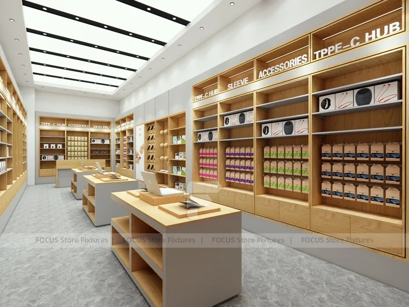 Wood White Accessories Hub Phone Store