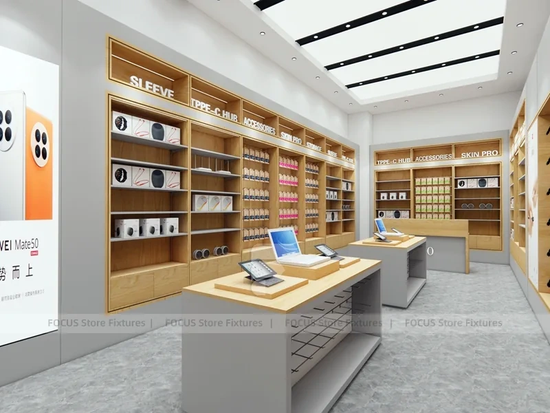 Wood White Accessories Hub Phone Store