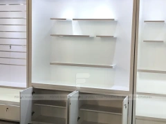 Wood White Cross Counter Phone Display Fixture