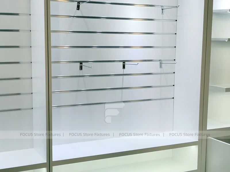 Wood White Cross Counter Phone Display Fixture