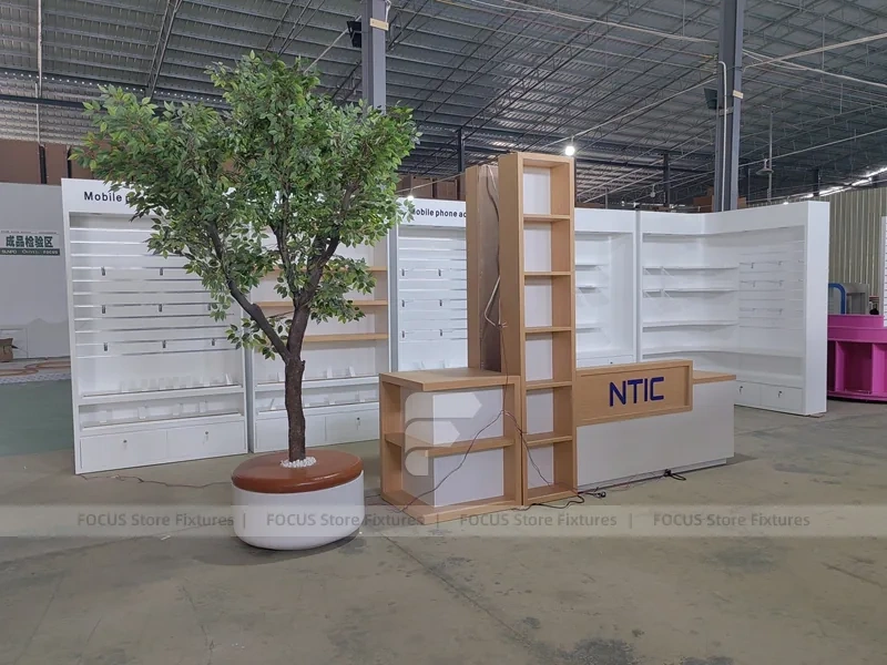 Wood White MTC Mobile Phone Fixture Set