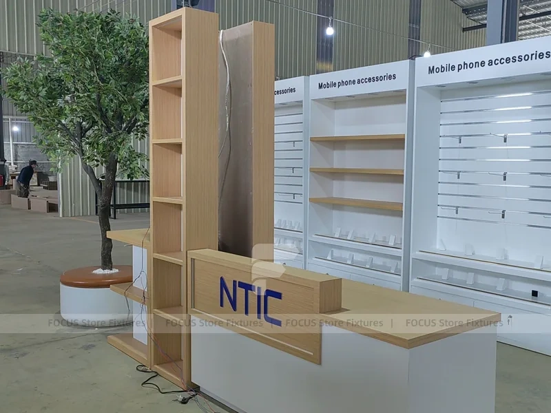 Wood White MTC Mobile Phone Fixture Set