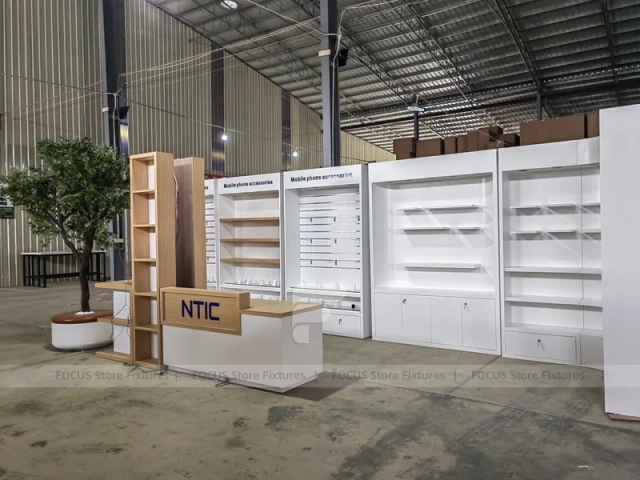 Wood White MTC Mobile Phone Fixture Set