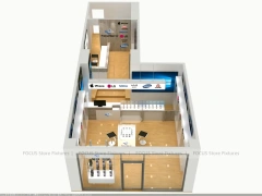 Wood White Small Mobile Phone Store Layout
