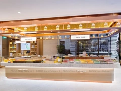 Yellow Beauty Boutique with Circular Ceiling Light