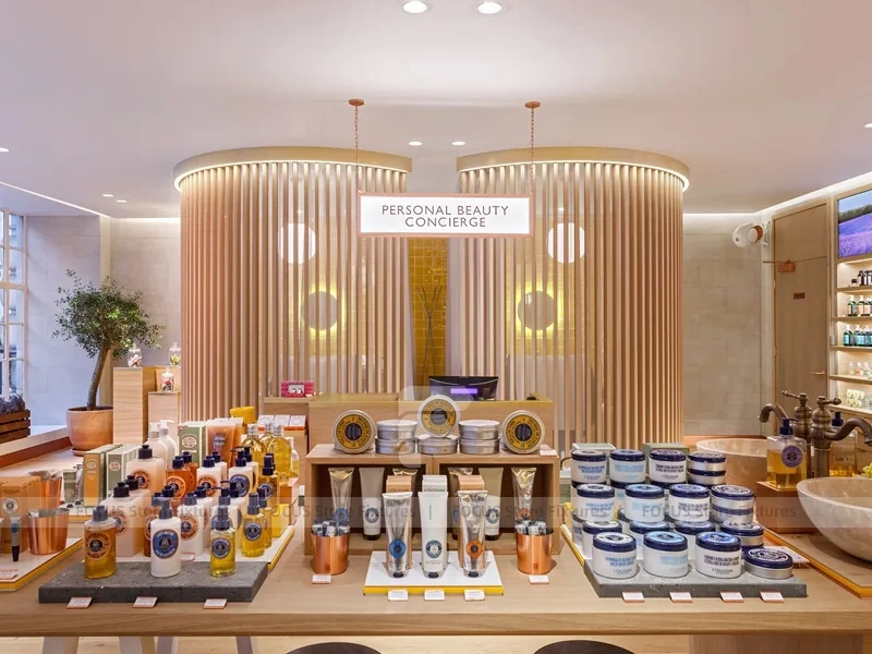 Yellow Beauty Boutique with Circular Ceiling Light