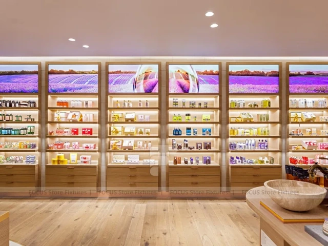 Yellow Beauty Boutique with Circular Ceiling Light