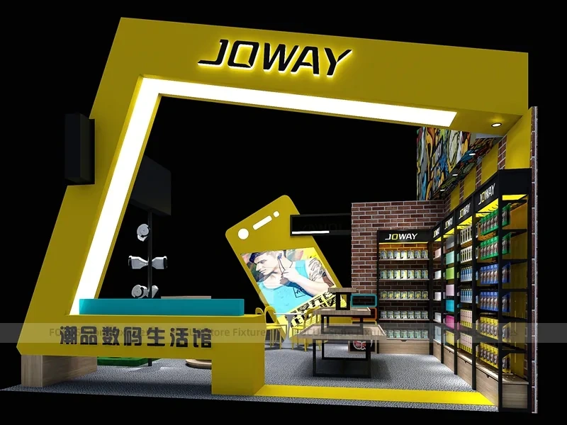 Yellow Black Joway Mobile Kiosk Display