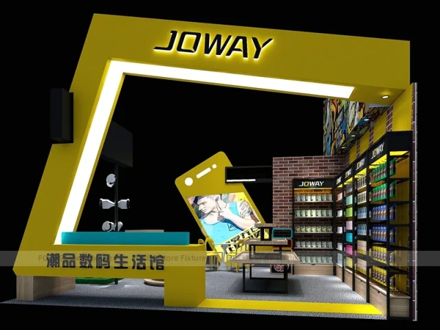 Yellow Black Joway Mobile Kiosk Display