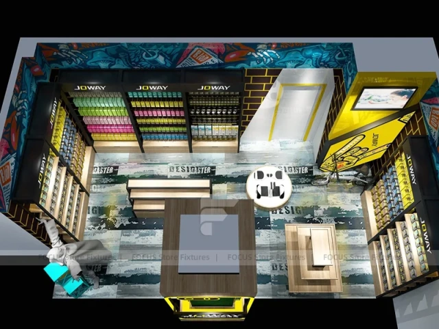 Yellow Black Joway Mobile Storefront Display