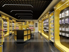 Yellow Black Mobile Accessories Wall Store