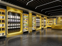 Yellow Black Mobile Accessories Wall Store