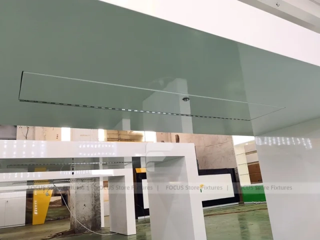 Yellow Black Mobile Phone Store Counter Layout