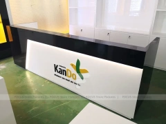 Yellow Black Mobile Phone Store Counter Layout