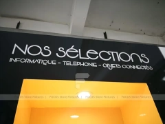 Yellow Black Mobile Phone Store Counter Layout