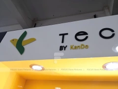 Yellow Black Mobile Phone Store Counter Layout