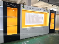 Yellow Black Mobile Phone Store Counter Layout