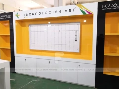 Yellow Black Mobile Phone Store Counter Layout