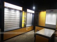 Yellow Black Mobile Phone Wall Display Interior