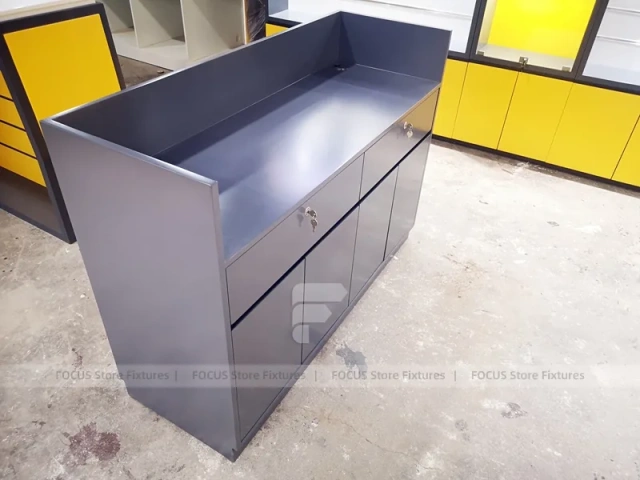 Yellow Black Mobile Phone Wall Display Interior