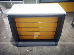 Yellow Black Mobile Phone Wall Display Interior