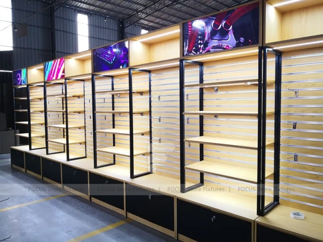 Yellow Black Mobile Phone Wall Store Layout