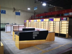 Yellow Black Mobile Store Interior Wide