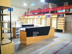 Yellow Black Mobile Store Interior Wide