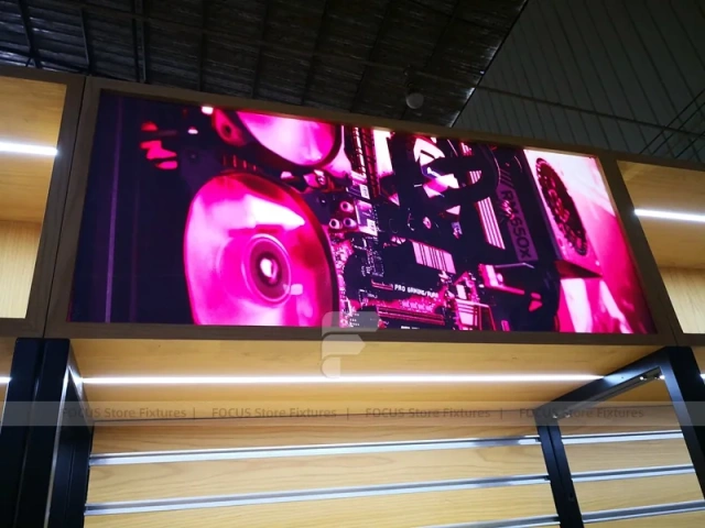Yellow Black White Mobile Store Display Layout