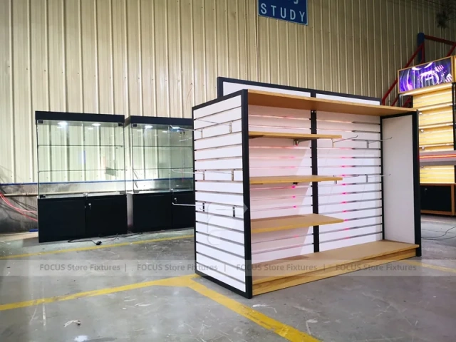 Yellow Black White Mobile Store Display Layout