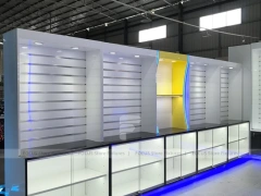 Yellow Blue Smart Case Mobile Store Layout