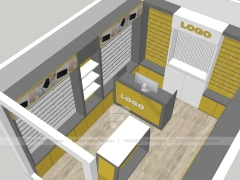 Yellow Gray Logo Phone Store Interior
