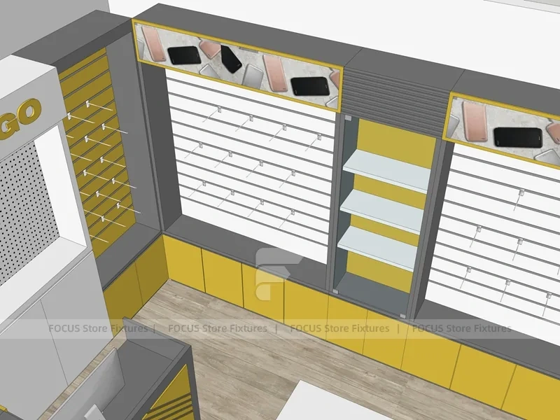 Yellow Gray Logo Phone Store Interior