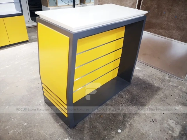 Yellow Gray Logo Phone Store Interior