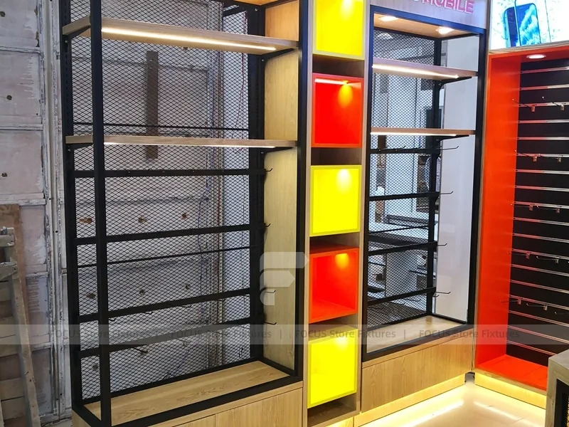 Yellow Red Mobile Accessories Wall And Island