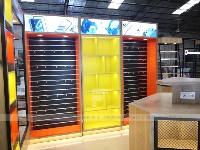 Yellow Red Mobile Accessories Wall And Island